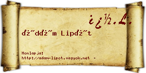 Ádám Lipót névjegykártya